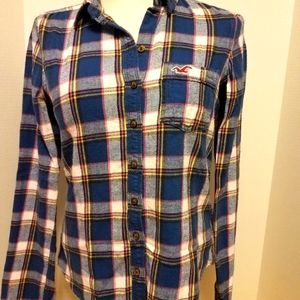 Blue Flannel Hollister Shirt Sz Small